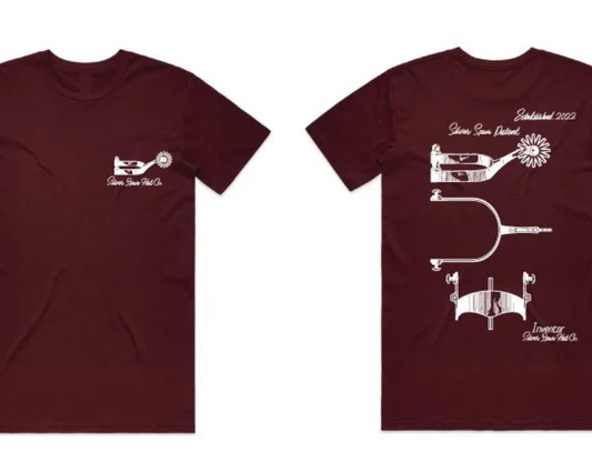 Silver Spur Hat Co. Spur Patent Tee - Burgundy
