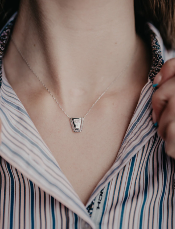 SpurWest Square Boot Tip Necklace