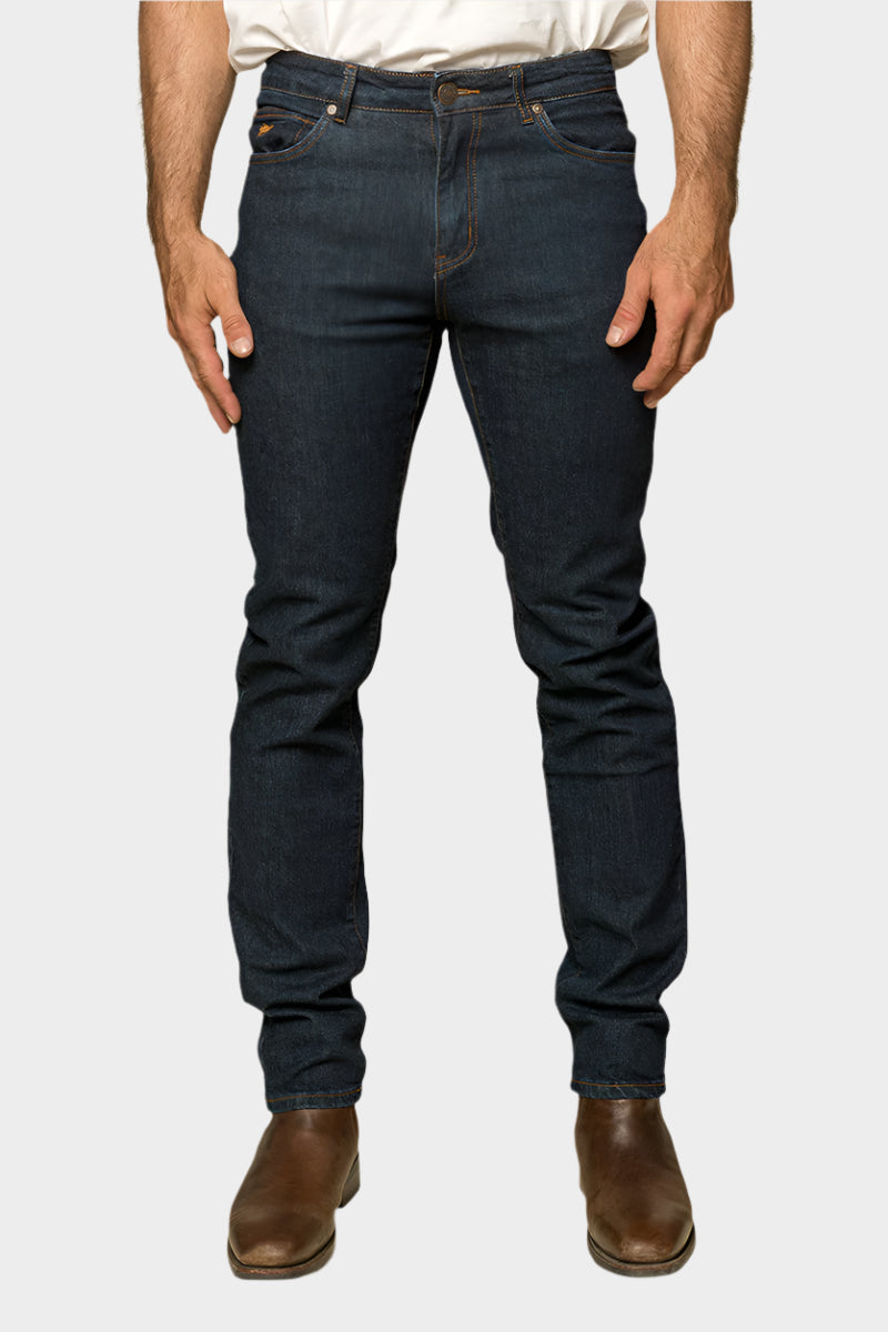 RINGERS BURKE MENS TAPERED SLIM LEG JEAN - DARK BLUE - 34LEG