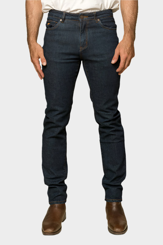 RINGERS BURKE MENS TAPERED SLIM LEG JEAN - DARK BLUE - 32LEG