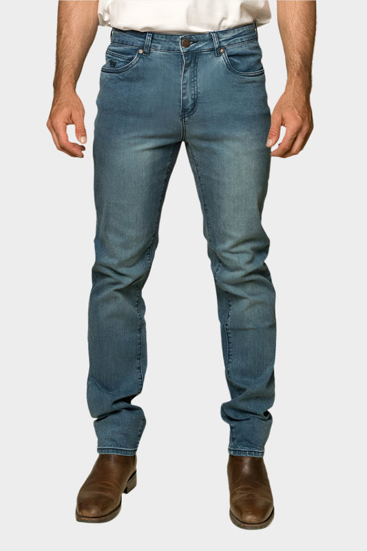 RINGERS BURKE MENS TAPERED SLIM LEG JEAN - LIGHT BLUE - 34LEG