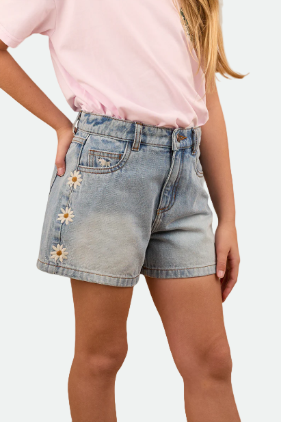 Ringers Western Bridie Kids Denim Short -Light Wash Blue