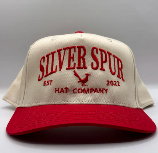 Silver Spur Embroidered Roadrunner Cap - Red