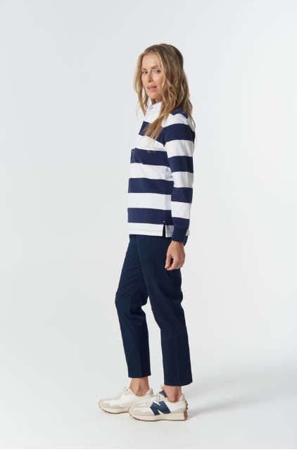 Goondiwindi Cotton The Original Cotton Rugby - Dark Navy/White