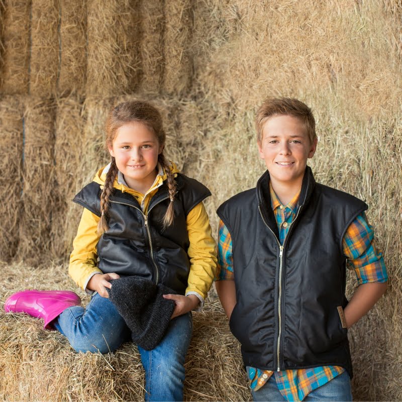 Styx Mill Black Lined Children's Vest
