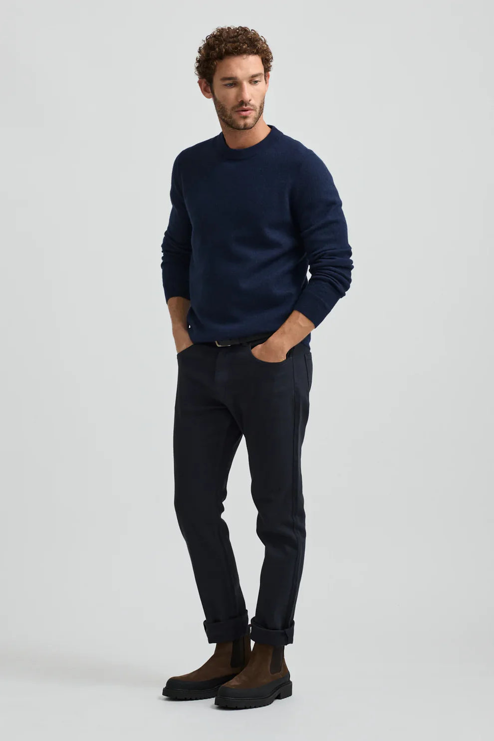 Toorallie Men's Gradient Crew - Navy