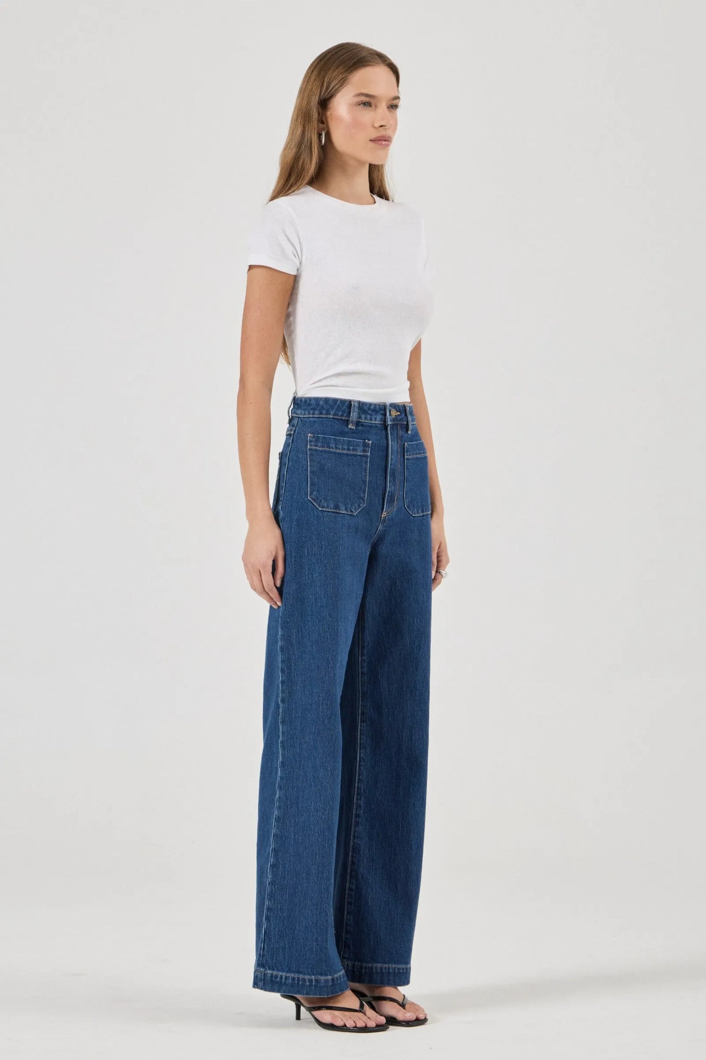 Rolla's Sailor Jean Long - Eco Ruby Blue