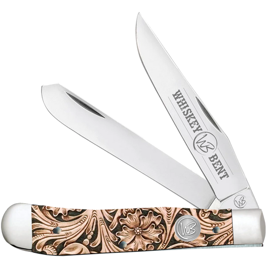 WHISKEY BENT FLORAL TOOL Trapper Knife