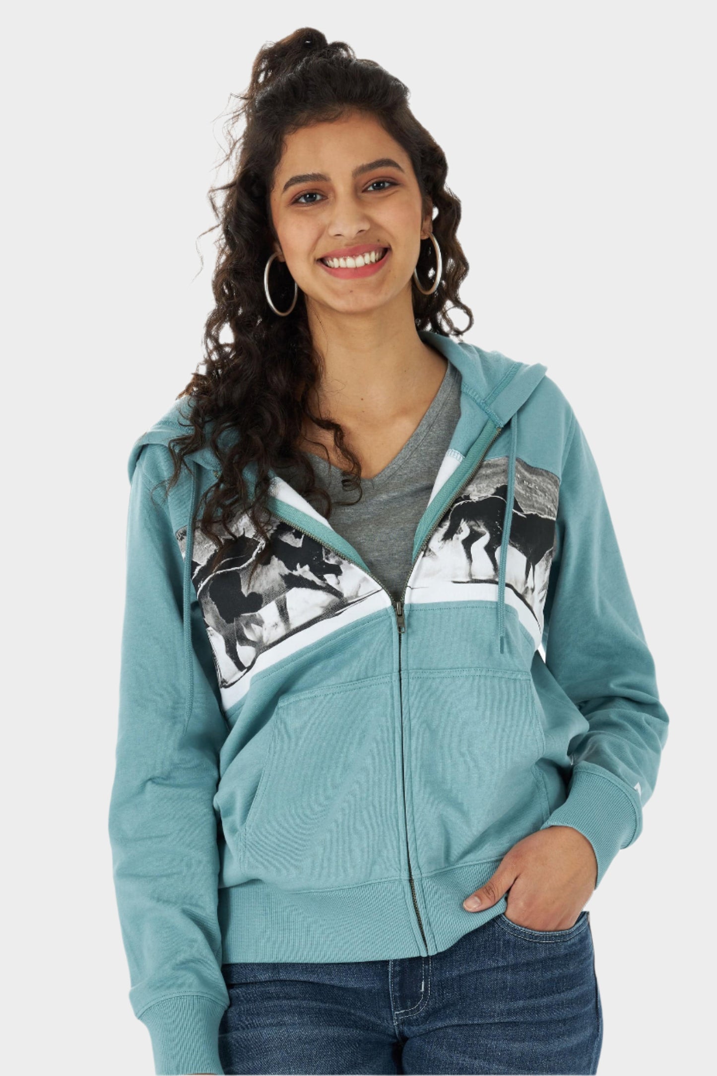 Wrangler Women's Wild & Free Zip Up  Hoodie