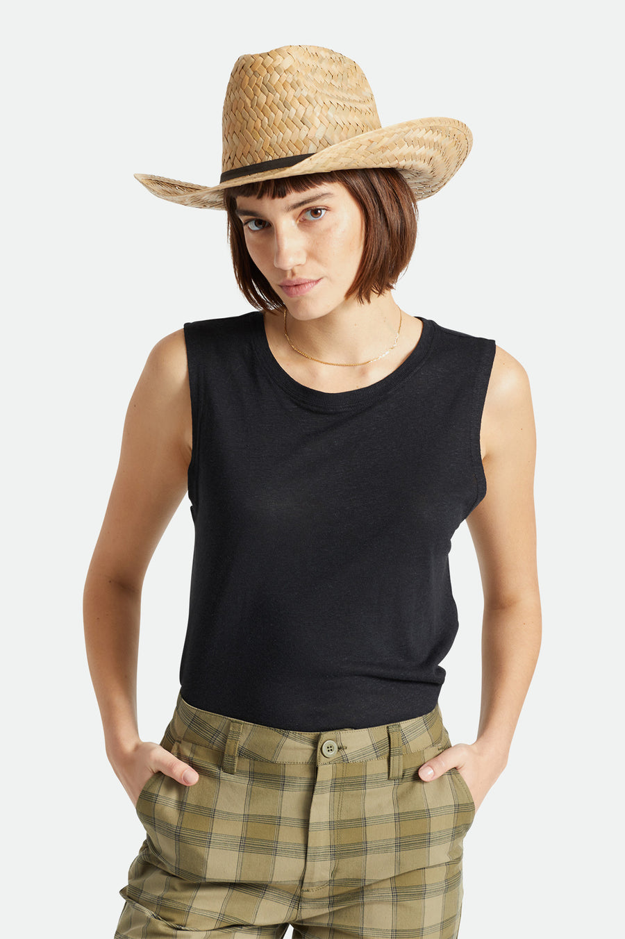 BRIXTON HOUSTON STRAW COWBOY HAT